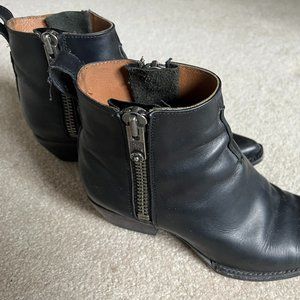 Frye Sacha Double Zipper Ankle Booties